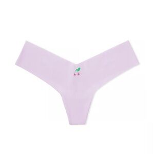 PINK Victoria’s Secret Lilac Cherry No-Show Thong Panty NWT